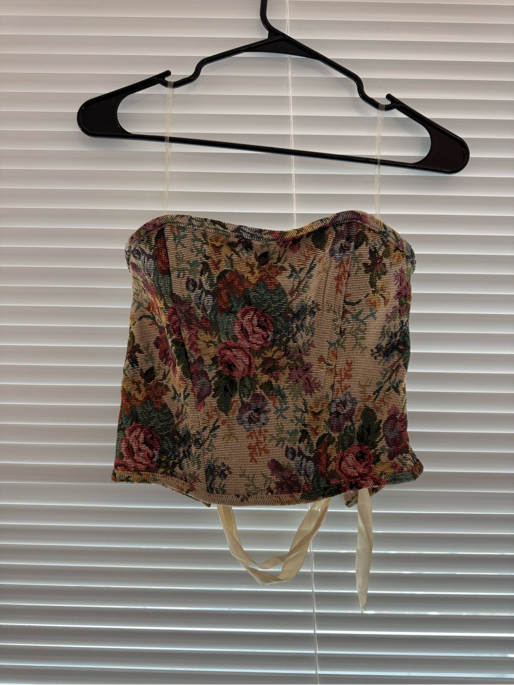 Princess Polly Beige Floral Strapless Corset Camisole